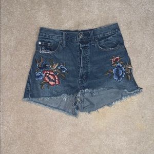 abercrombie & fitch jean shorts